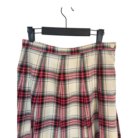 Talbots 12 Petite Tartan Plaid Wool Blend A-Line Skirt - Picture 4 of 16